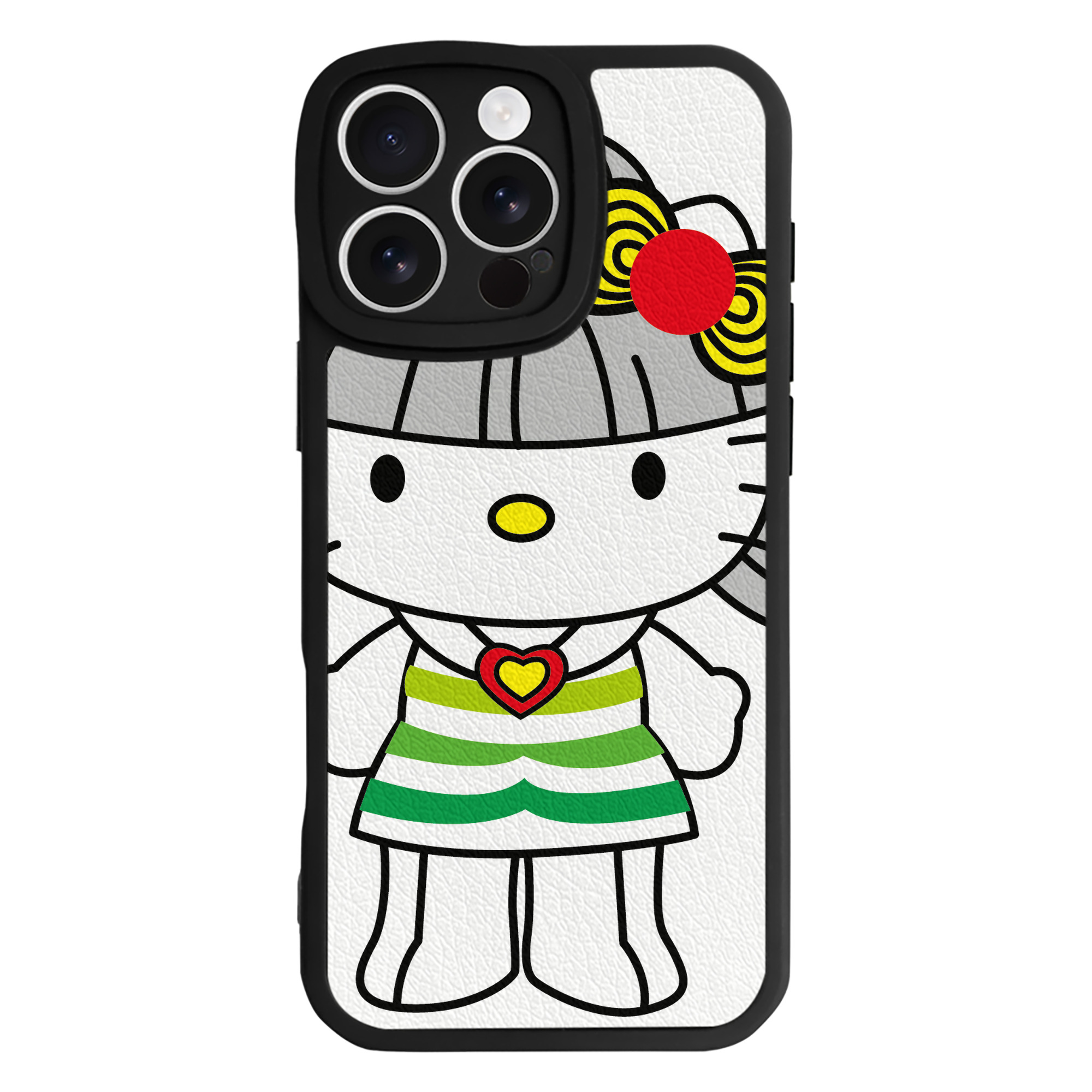 （画像用） Hello Kitty ハローキティ 【iPhone 16シリーズ対応】シリコンスマホケース（レザー調） 材質：シリコン